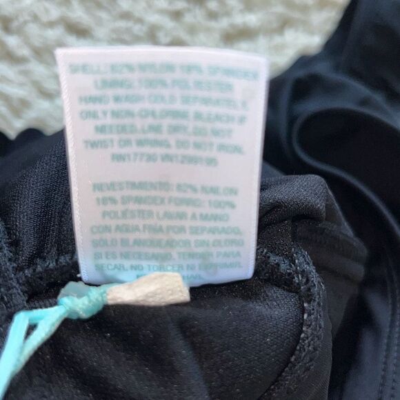 NWT Kona Sol One Piece Swimsuit Womens Tummy Control Ruched Black Small - Picture 12 of 16